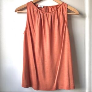 AKRIS Sleeveless Fine Knit Top Orange